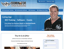 Tablet Screenshot of dominatorunderground.com